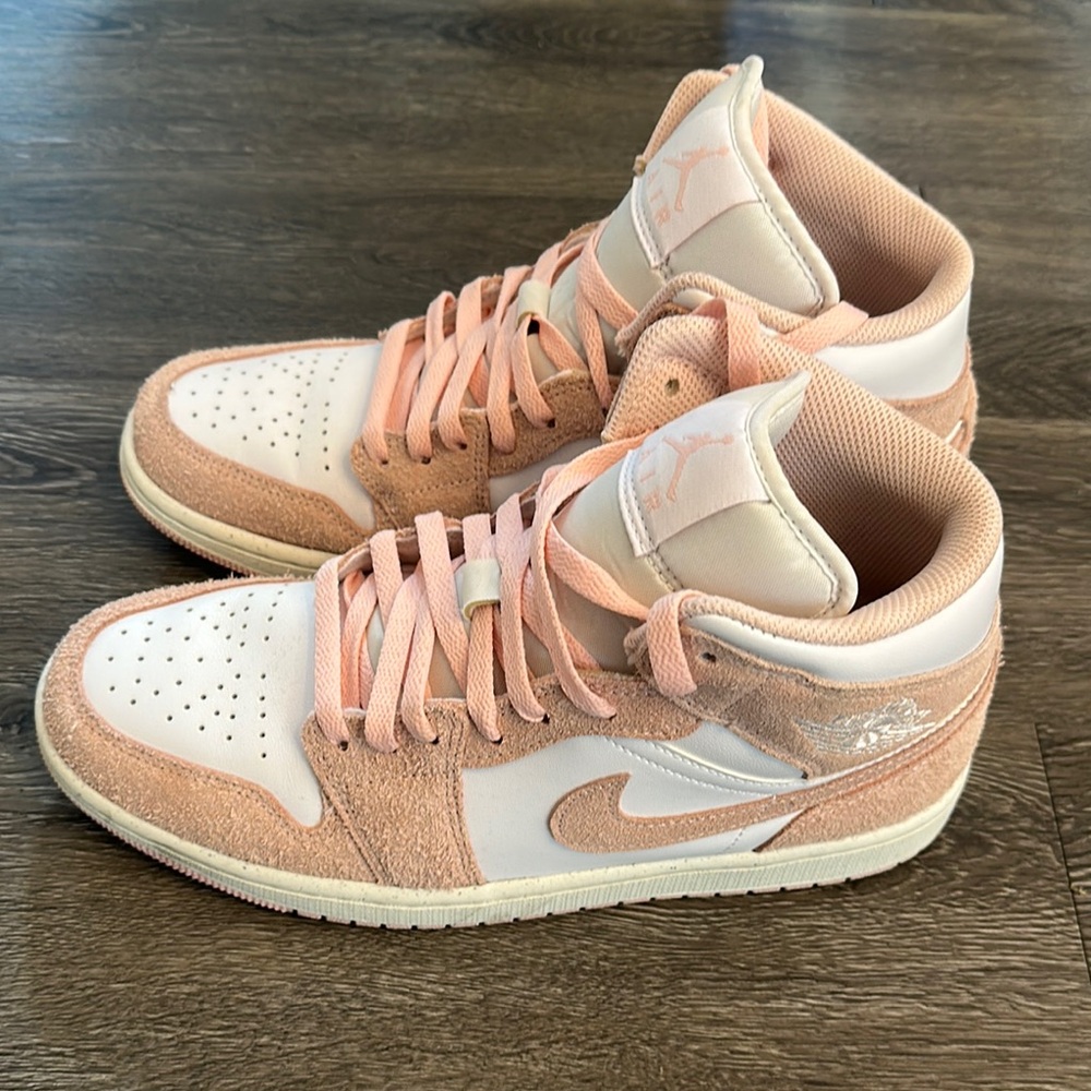 Nike Pink and White Sneakers Classic Style